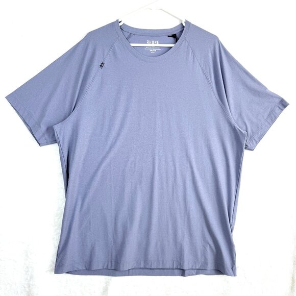 Rhone Reign Short Sleeve Shirt Mens XXL Purple Ice Premium Activewear NEW - Picture 1 of 6
